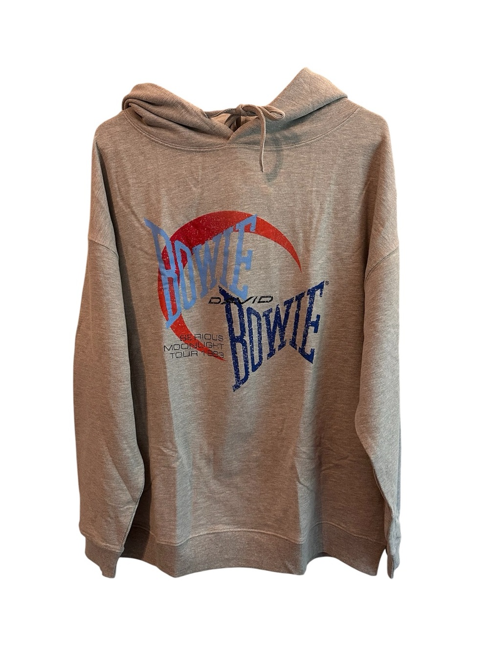 David Bowie Graphic Pullover Hoodie - Gray